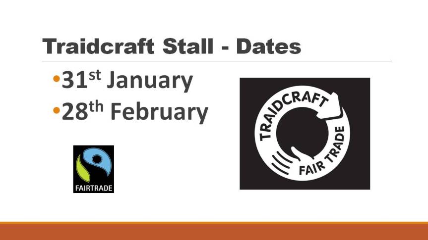 Fairtrade Stall - Dates2016