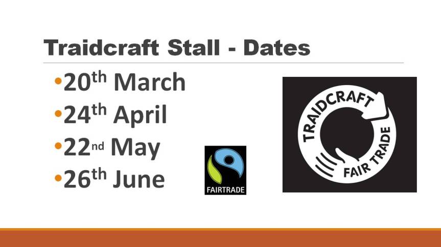 Fairtrade Stall - Dates mid2016