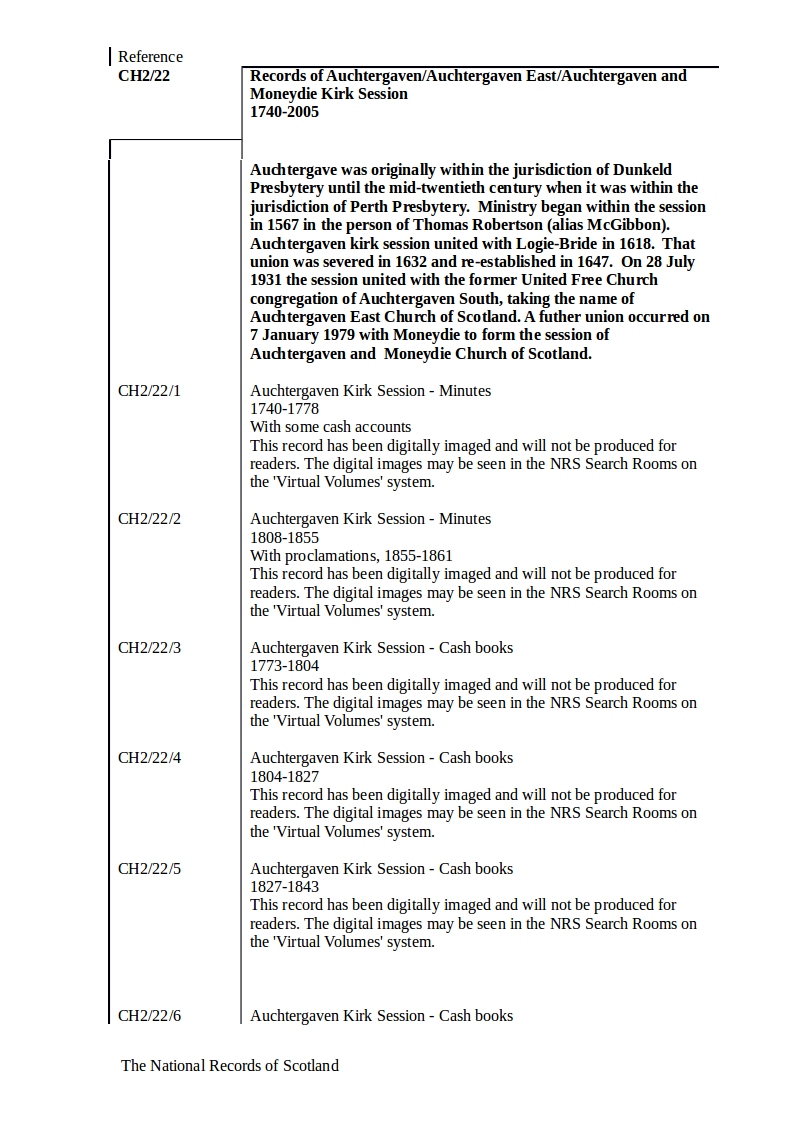 NRS Church Records - catalogue - CH2-22 - 10 April 2019