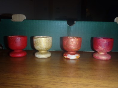 painted egg cups